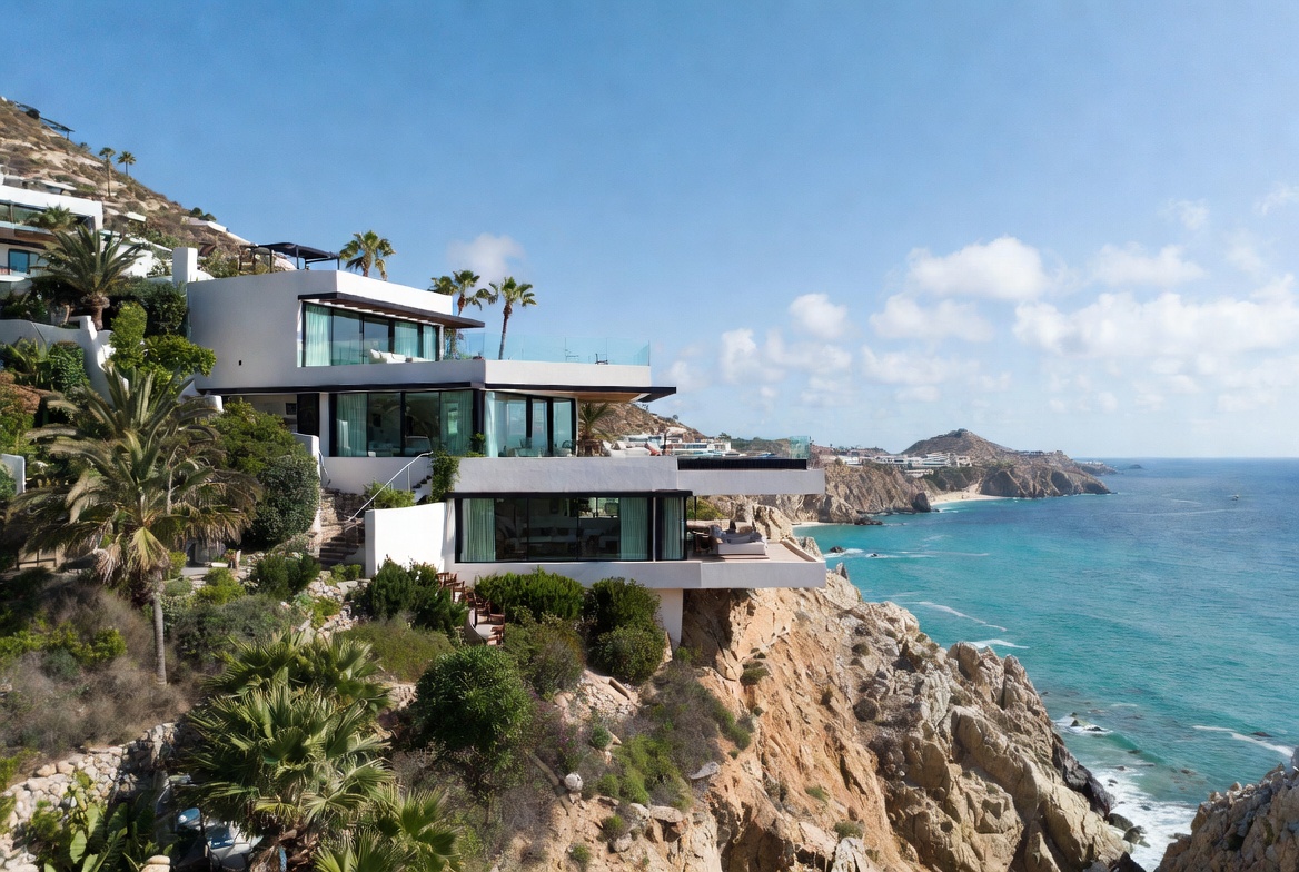Luxury Cabo villa above the ocean